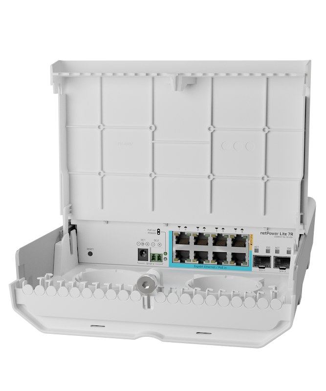 MIKROTIK CSS610-1GI-7R-2S+OUT(NETPOWER LITE 7R)