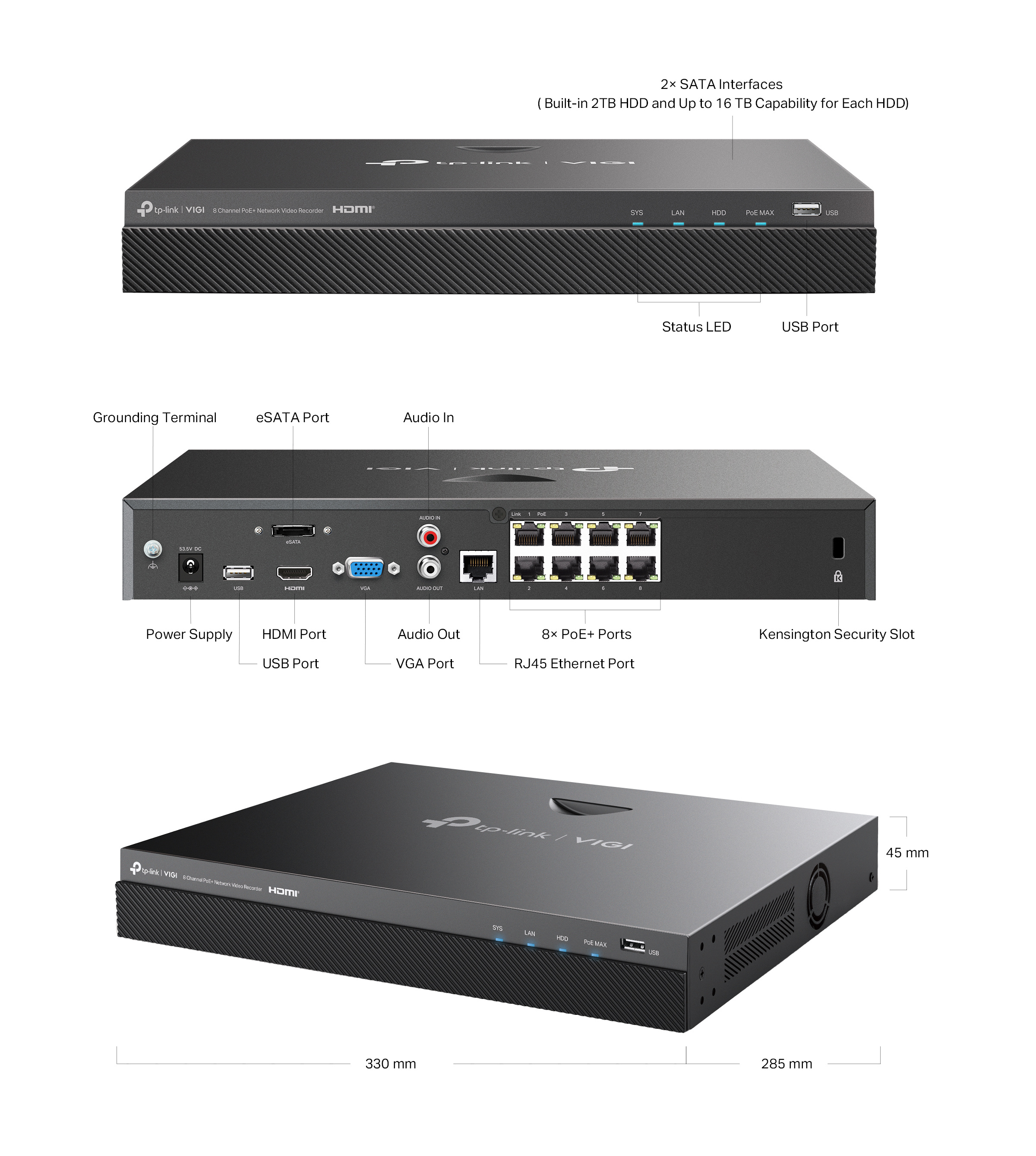 TP-LINK VIGI NVR2008H-8MP